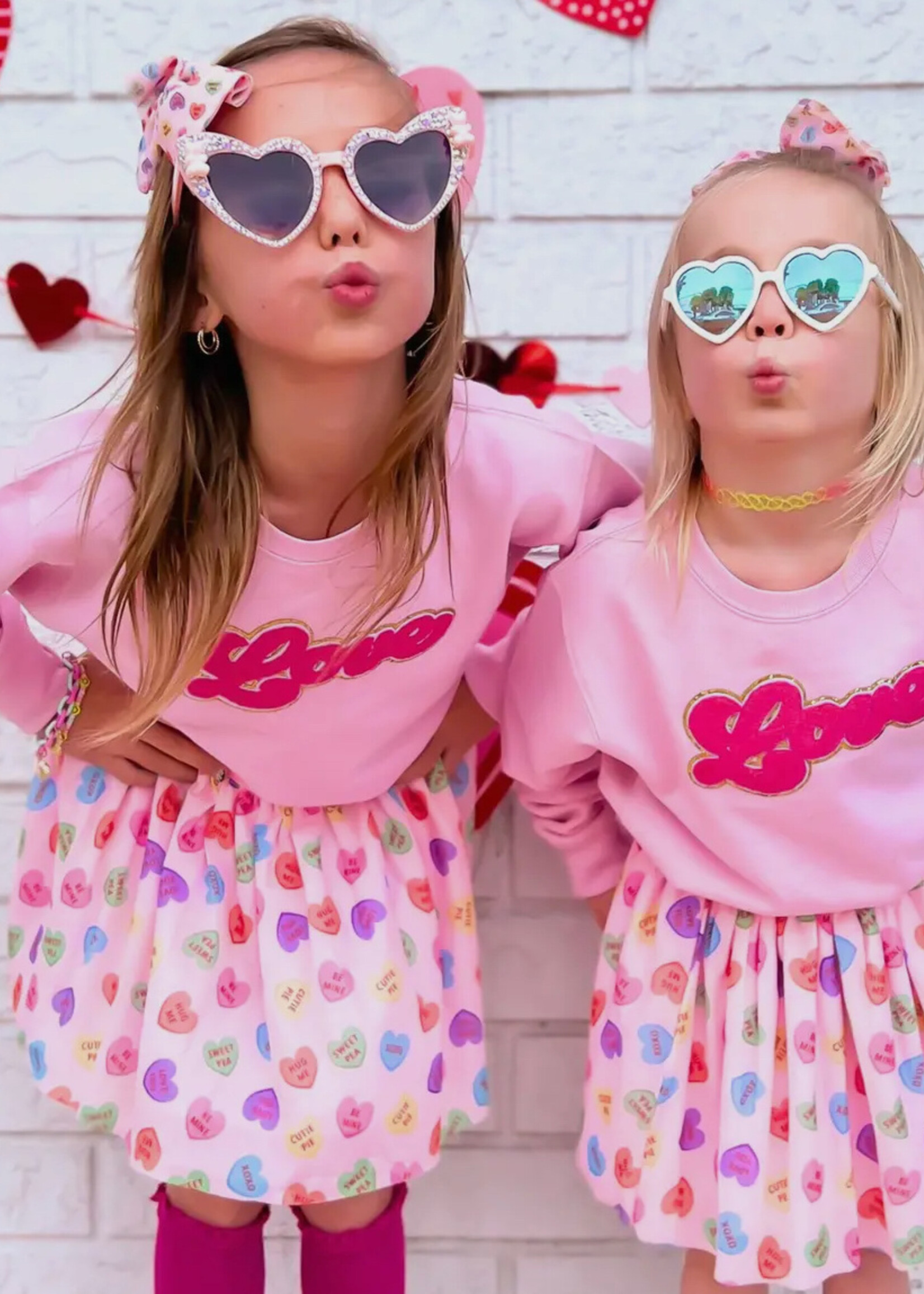 Sweet Wink Love Script Valentine's Day Sweatshirt