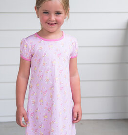 James and Lottie Pink Floral Play Dress