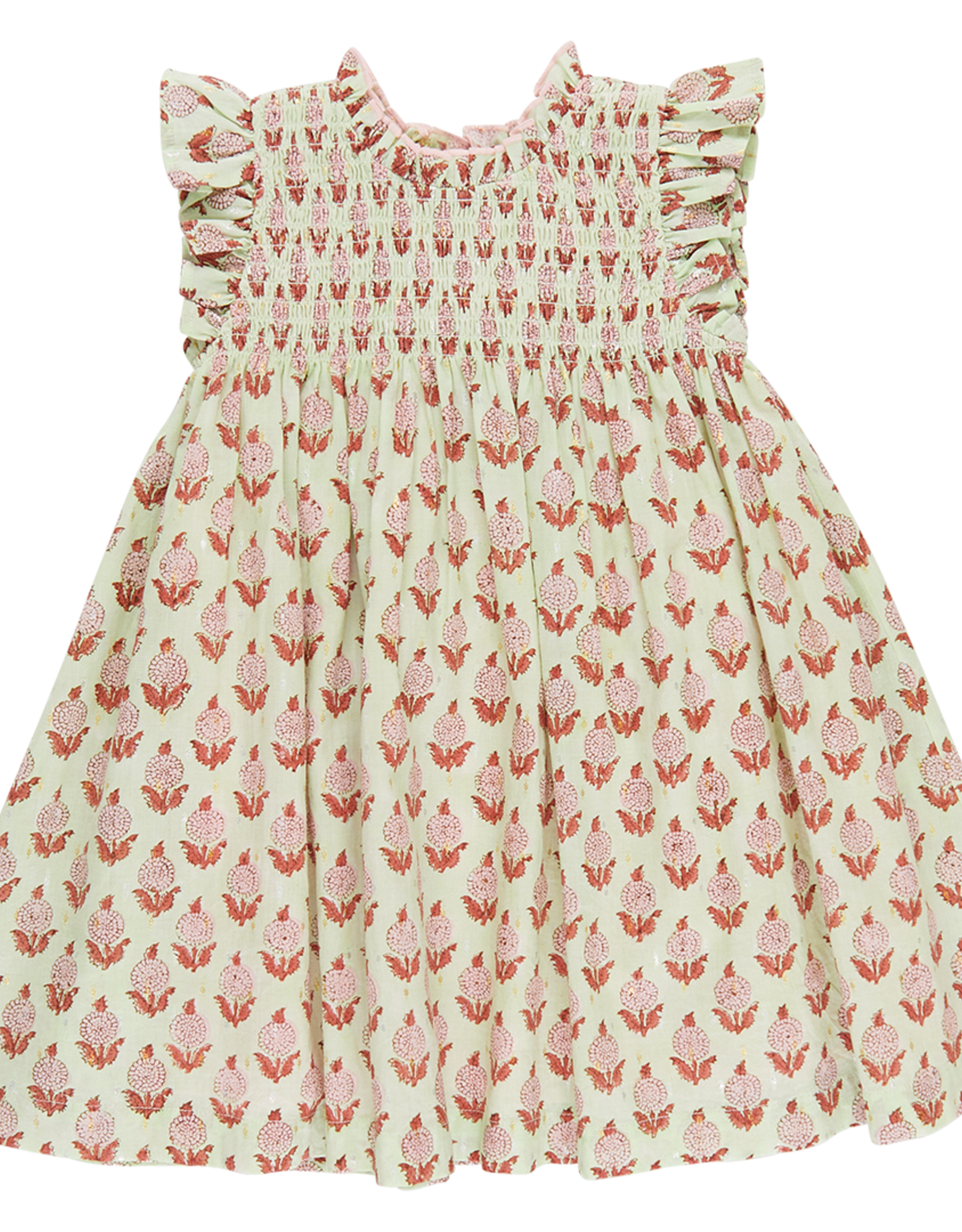 Pink Chicken girls stevie dress - green dahlia