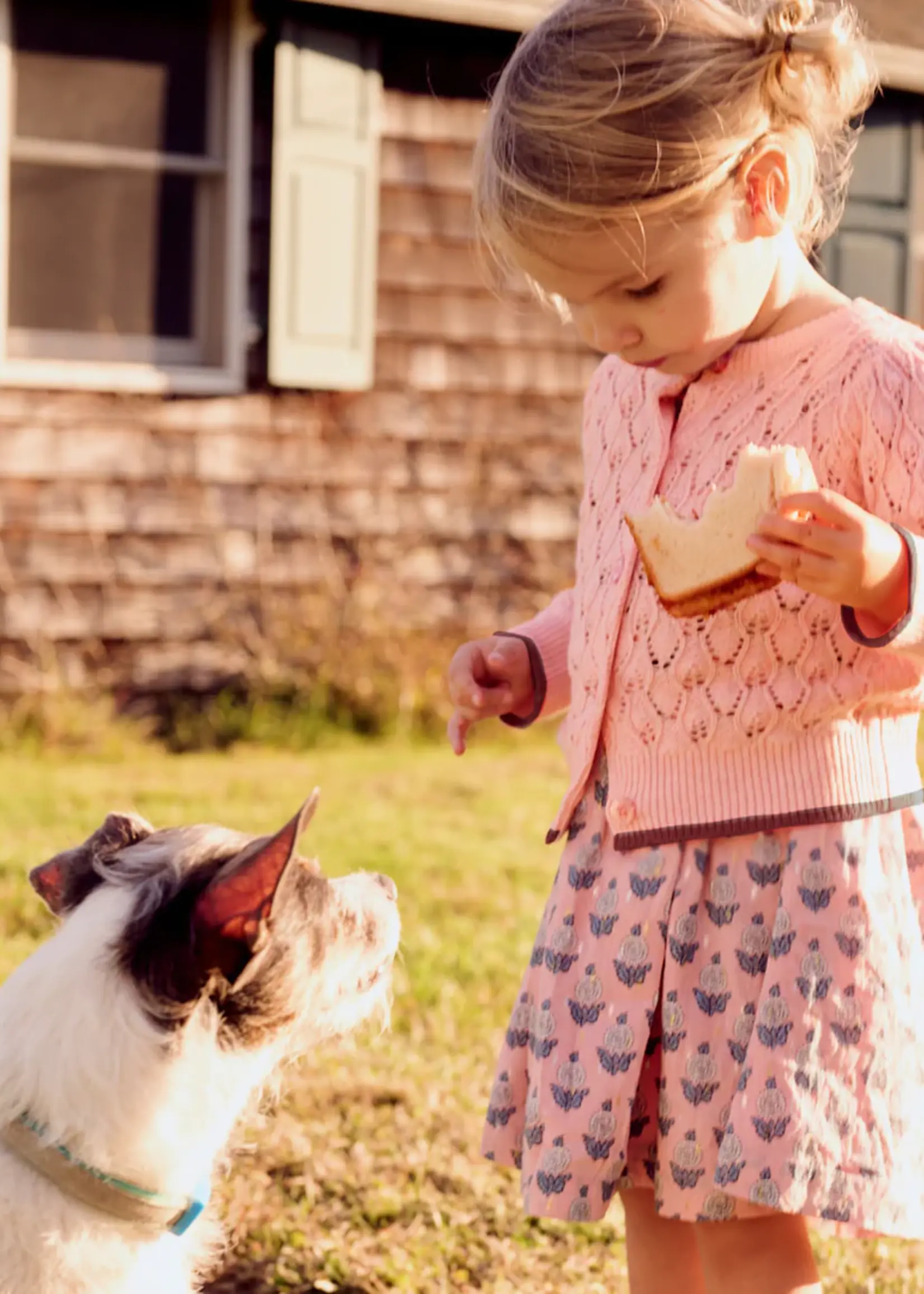 Pink Chicken girls constance sweater - light pink