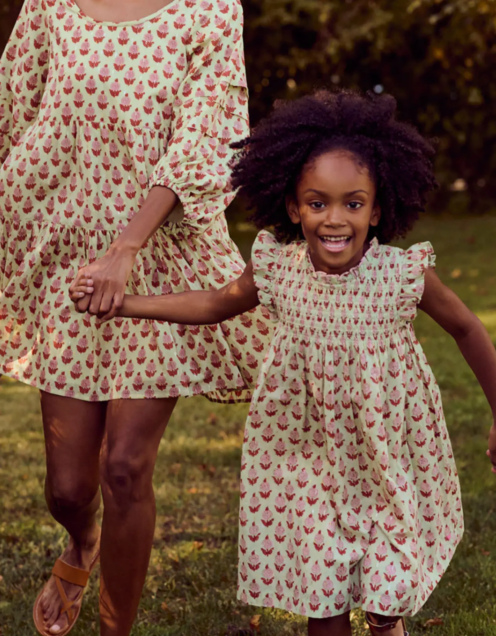 Pink Chicken girls stevie dress - green dahlia