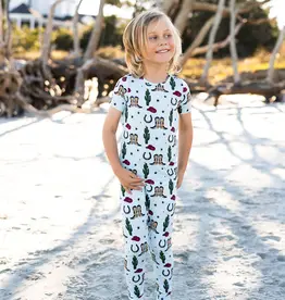 Pink Chicken kids bamboo pj set - tiny rodeo