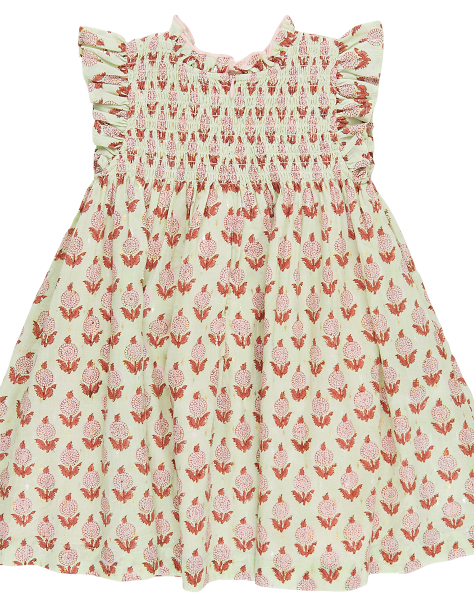 Pink Chicken girls stevie dress - green dahlia