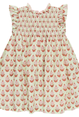 Pink Chicken girls stevie dress - green dahlia