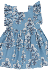 Pink Chicken girls elsie dress - blue bouquet floral