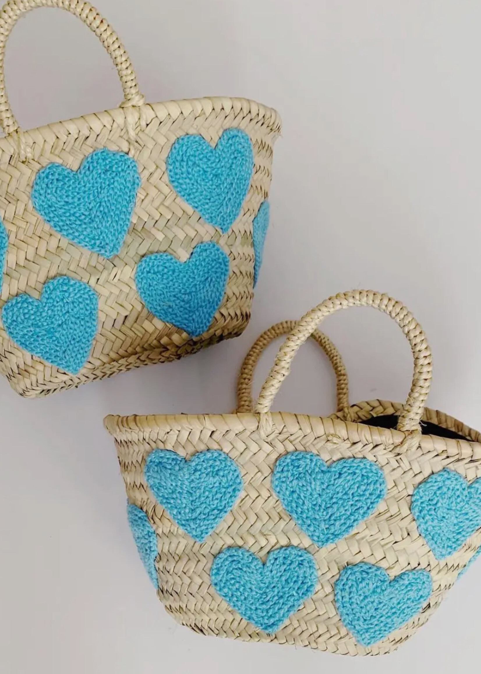 From Marfa Heart Straw Basket