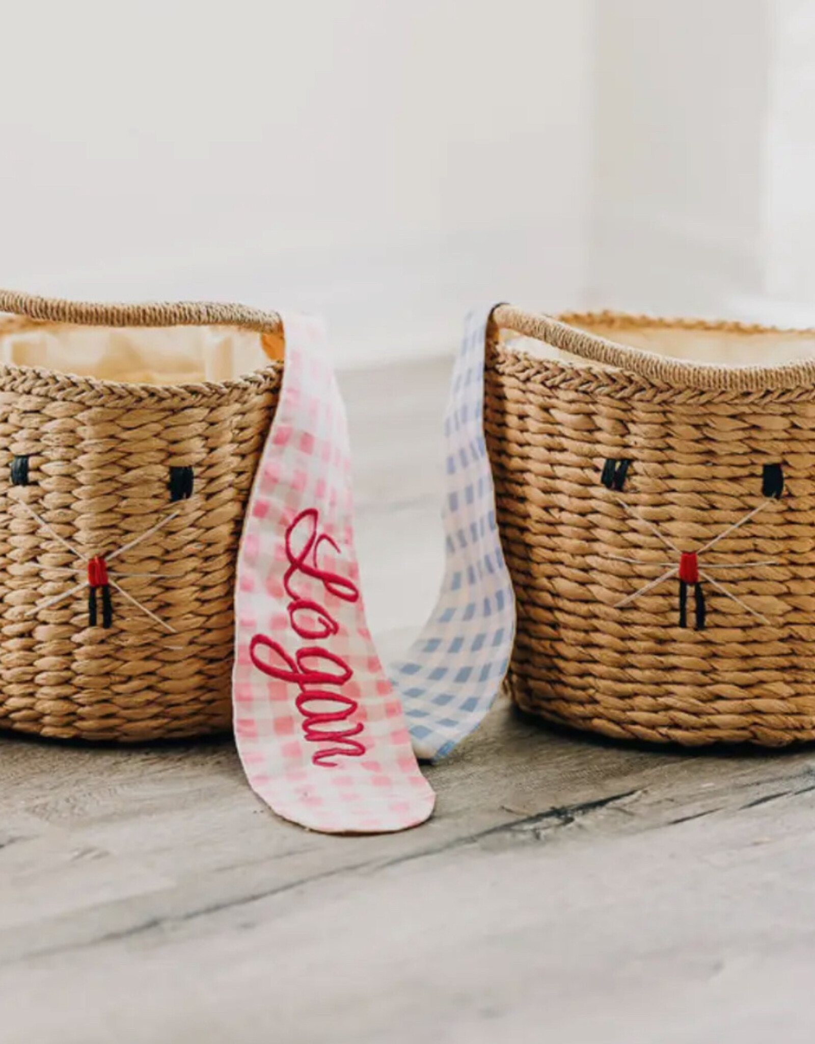 From Marfa Gingham Kids Easter Basket