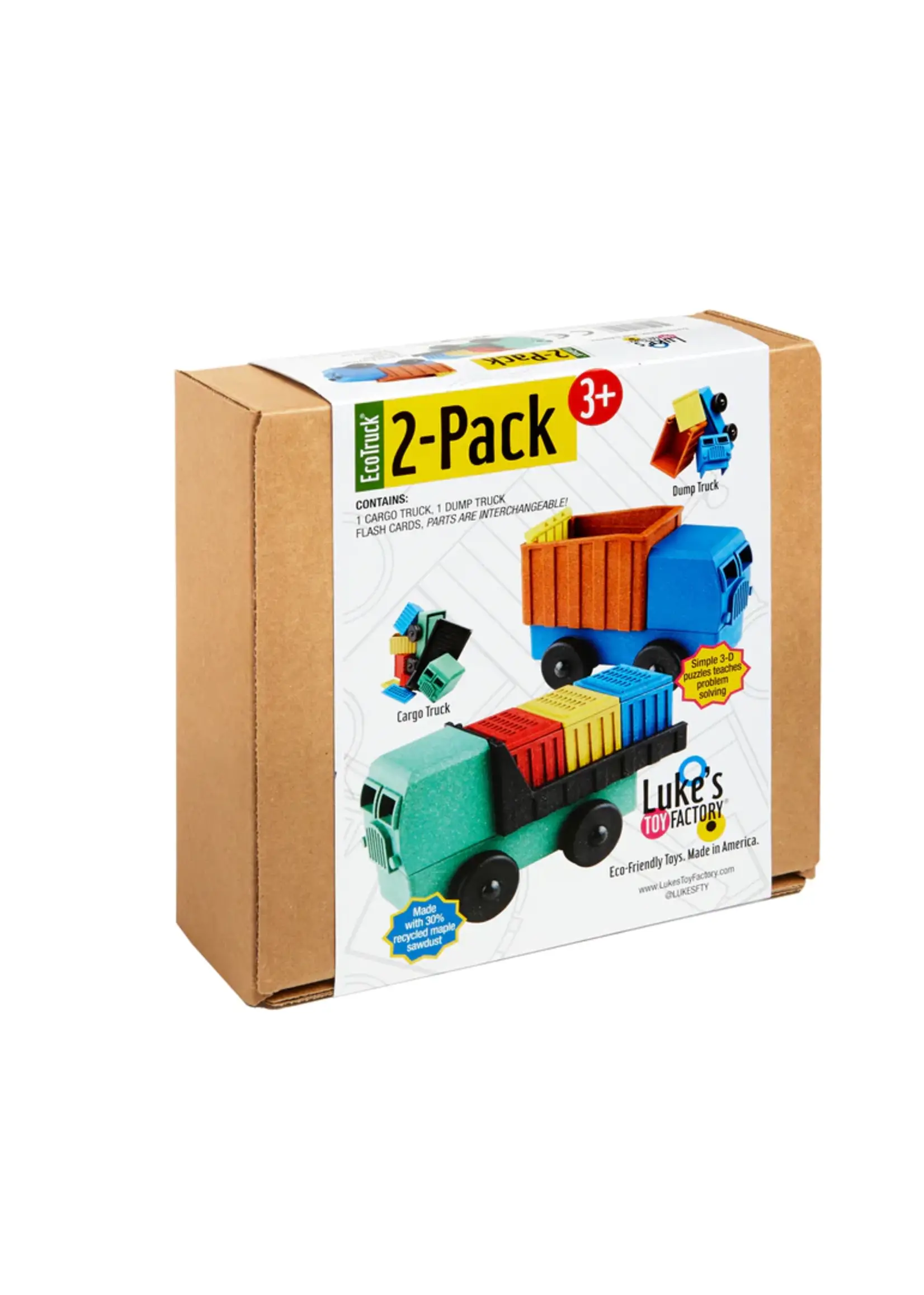 Luke's Toy Factory Cargo and Dump Truck 2 Pack