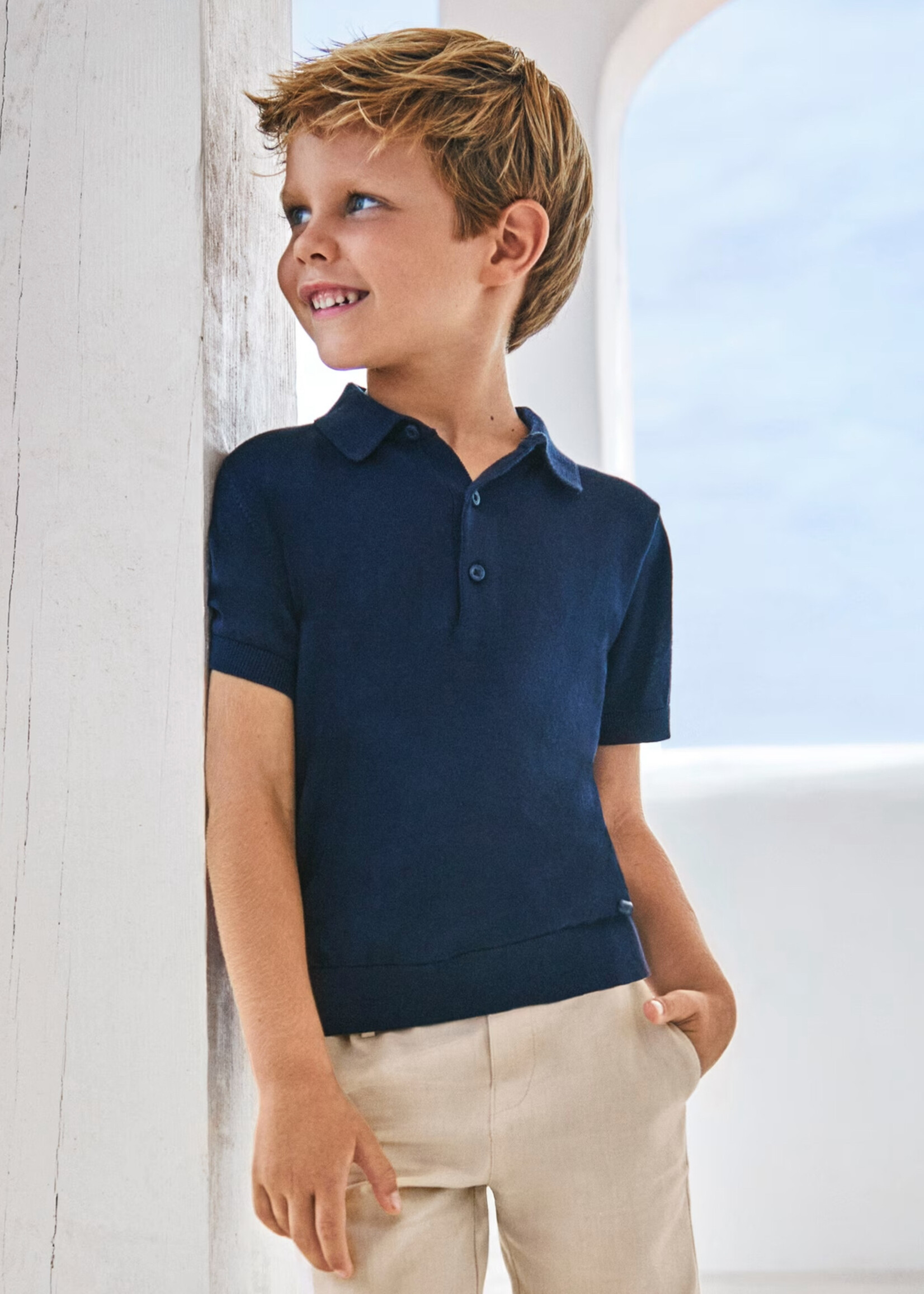 Mayoral Boys knit polo shirt