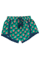 Pink Chicken girls millie short - green ikat floral