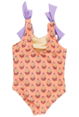 Pink Chicken girls shelly suit - orange dahlia