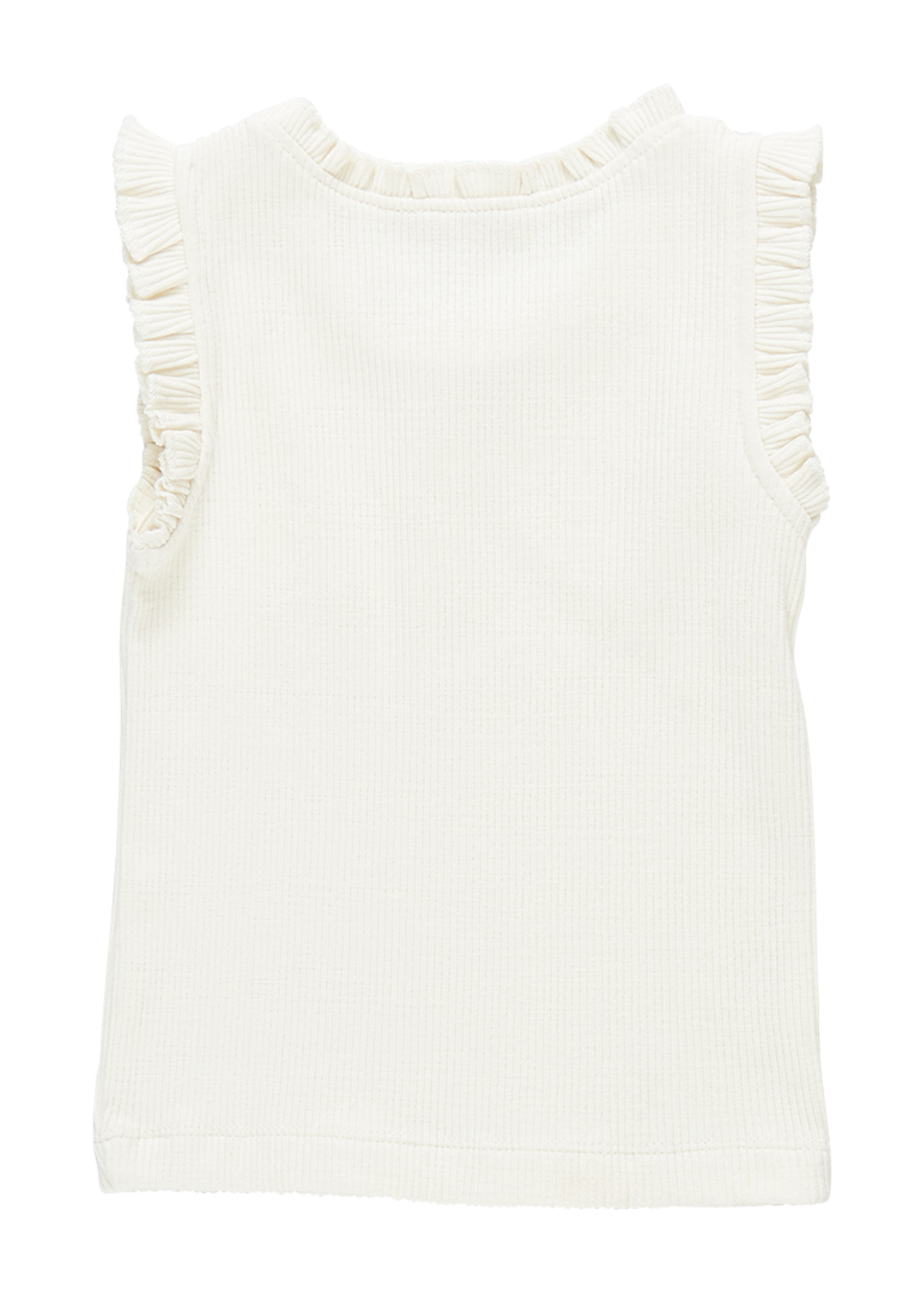 Pink Chicken girls organic ruffle rib tank