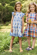 Pink Chicken girls cynthia dress - blue eyelet