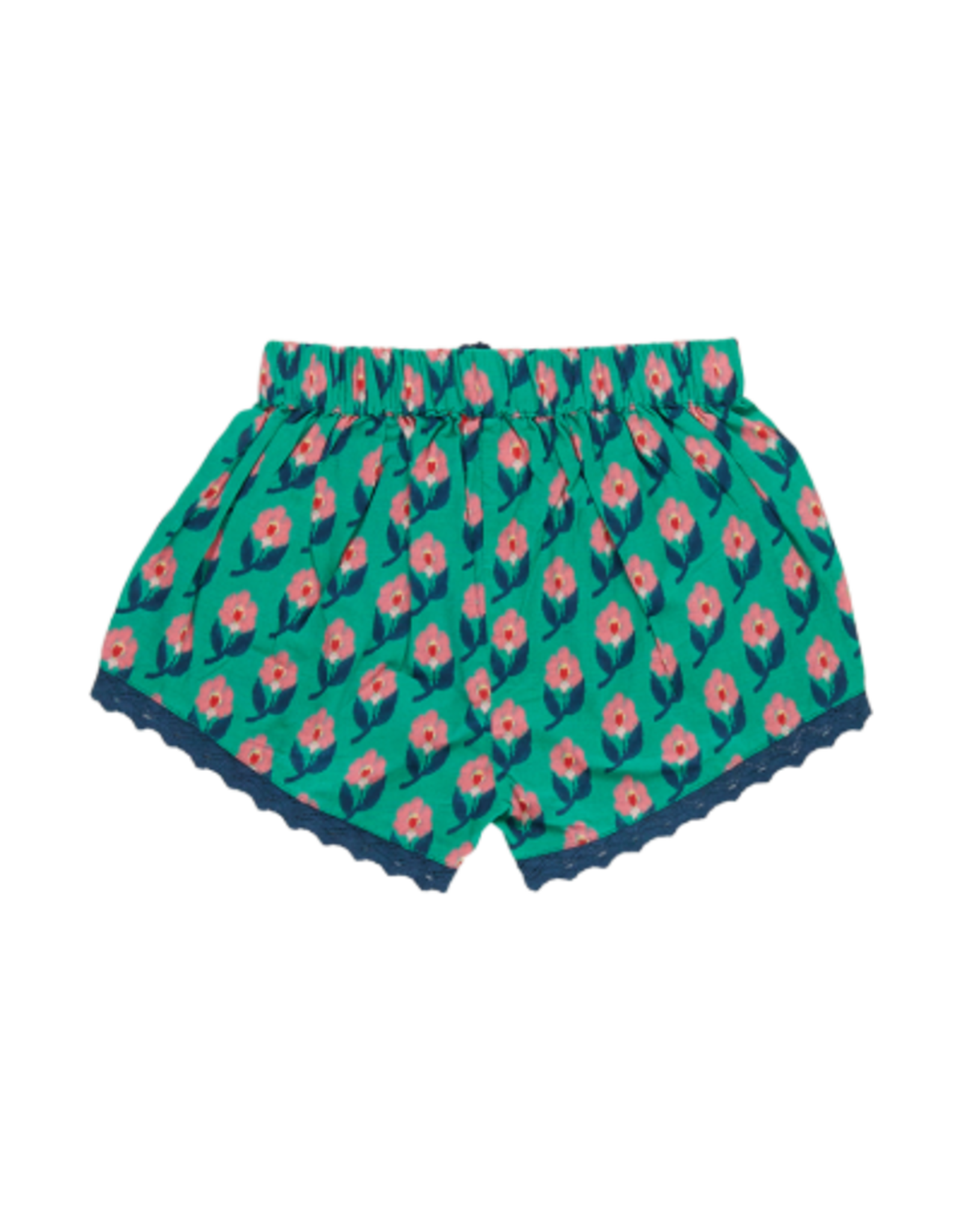 Pink Chicken girls millie short - green ikat floral