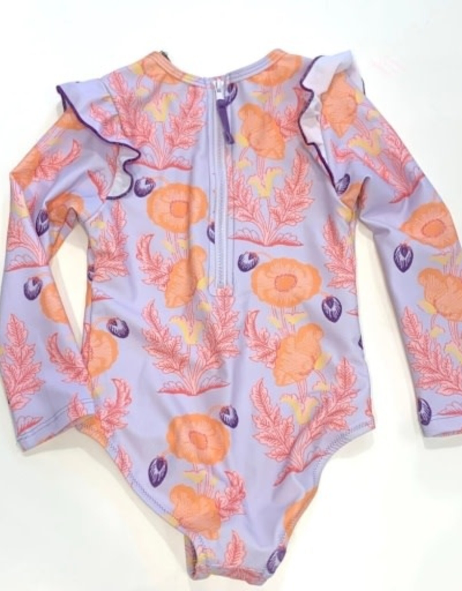 Pink Chicken girls rachel suit - purple gilded floral