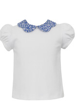 Anavini Knit Blouse w/ floral scalloped collar