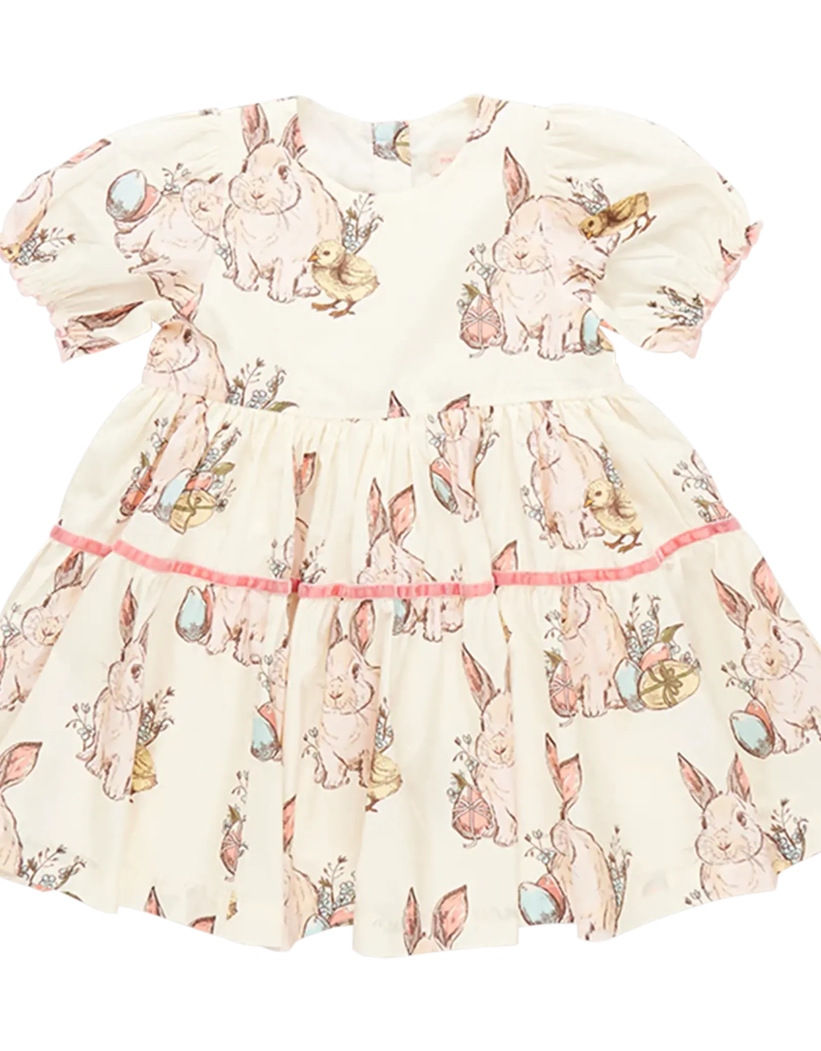 Pink Chicken girls maribelle dress - bunny friends