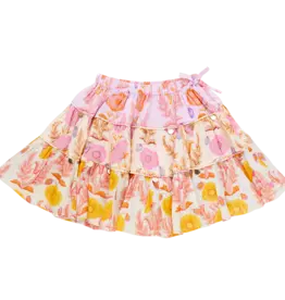 Pink Chicken girls allie skirt - gilded floral mix