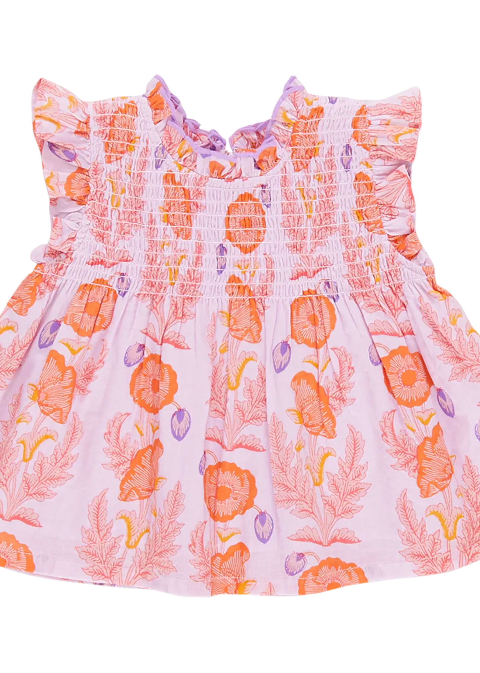 Pink Chicken girls stevie top - purple gilded floral