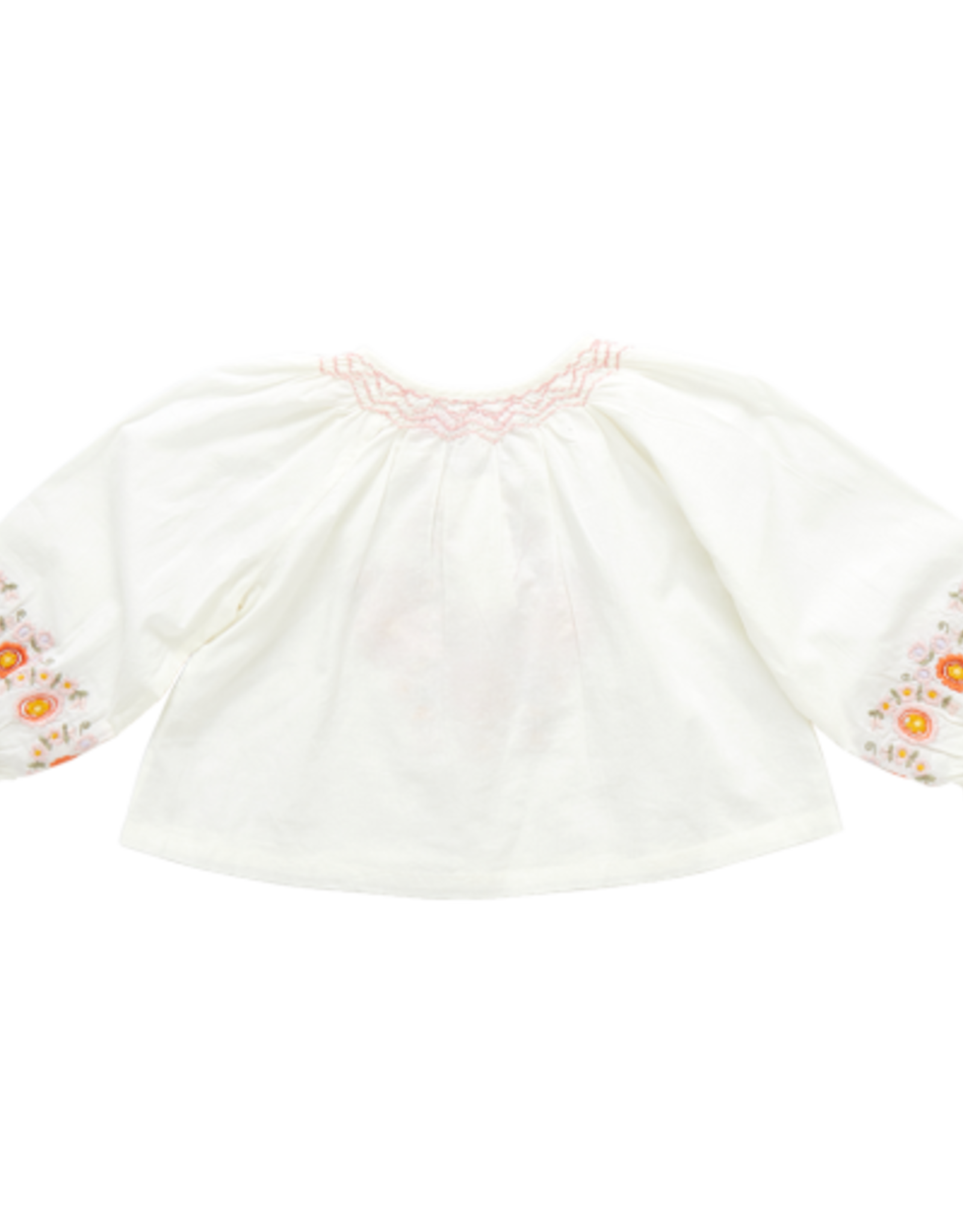 Pink Chicken girls ava top - multi pink embroidery