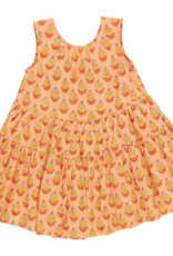 Pink Chicken girls eloise dress - orange dalhia