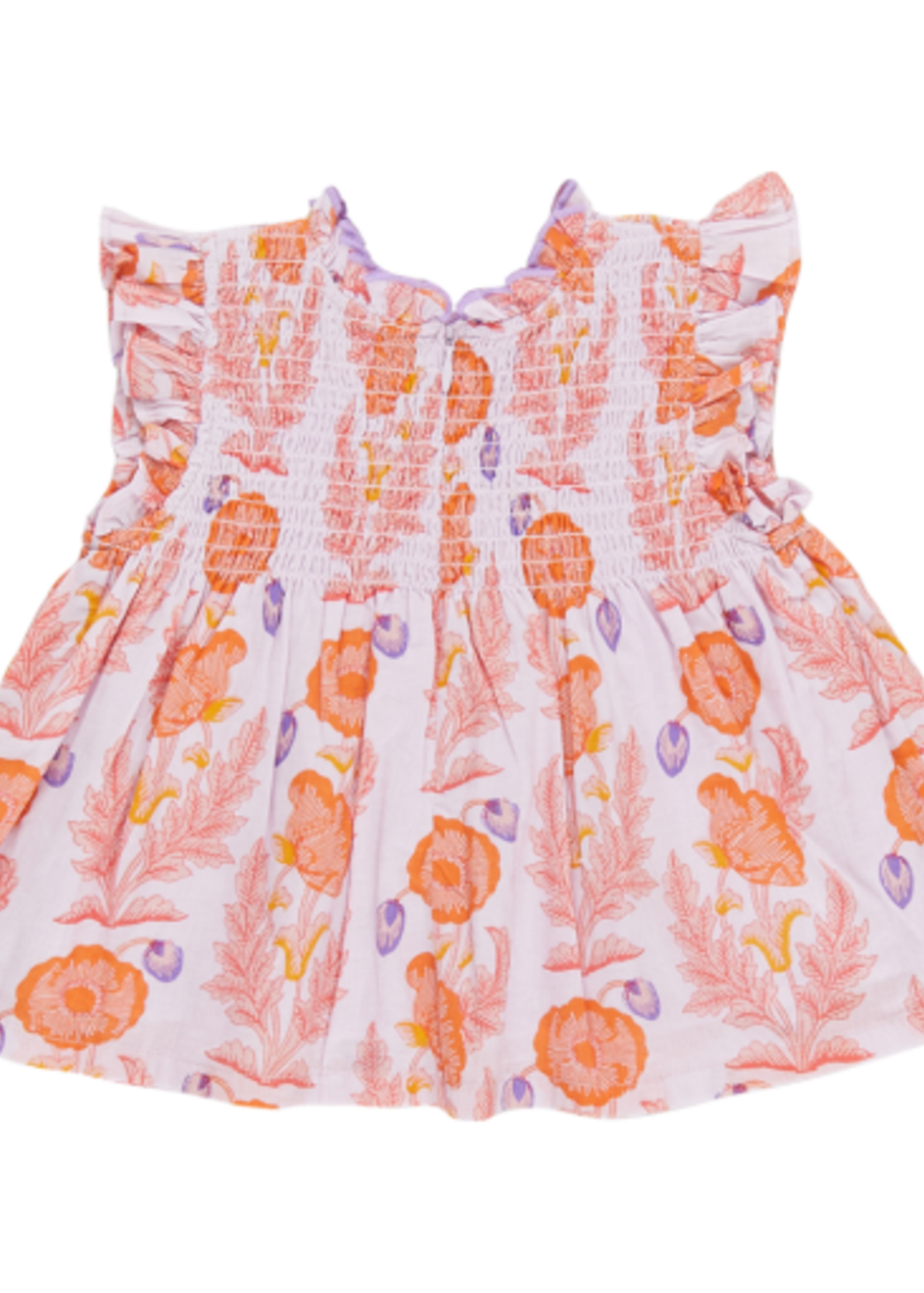 Pink Chicken girls stevie top - purple gilded floral