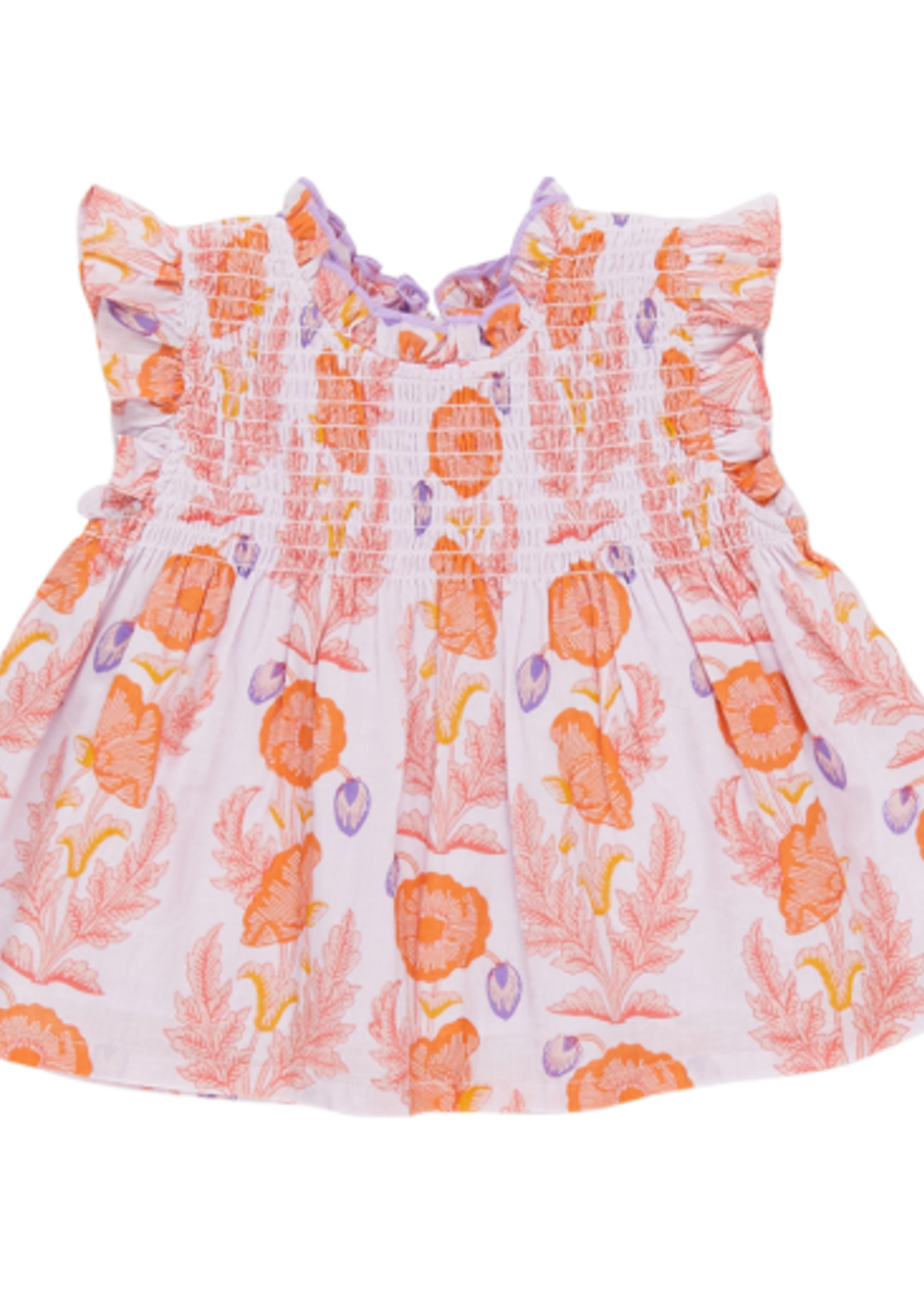 Pink Chicken girls stevie top - purple gilded floral