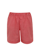 Claire and Charlie SHORT-Red Small Check