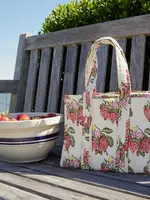 Pink Chicken reversible small quilted tote