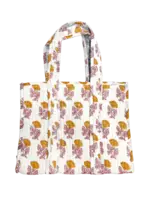 Pink Chicken reversible small quilted tote