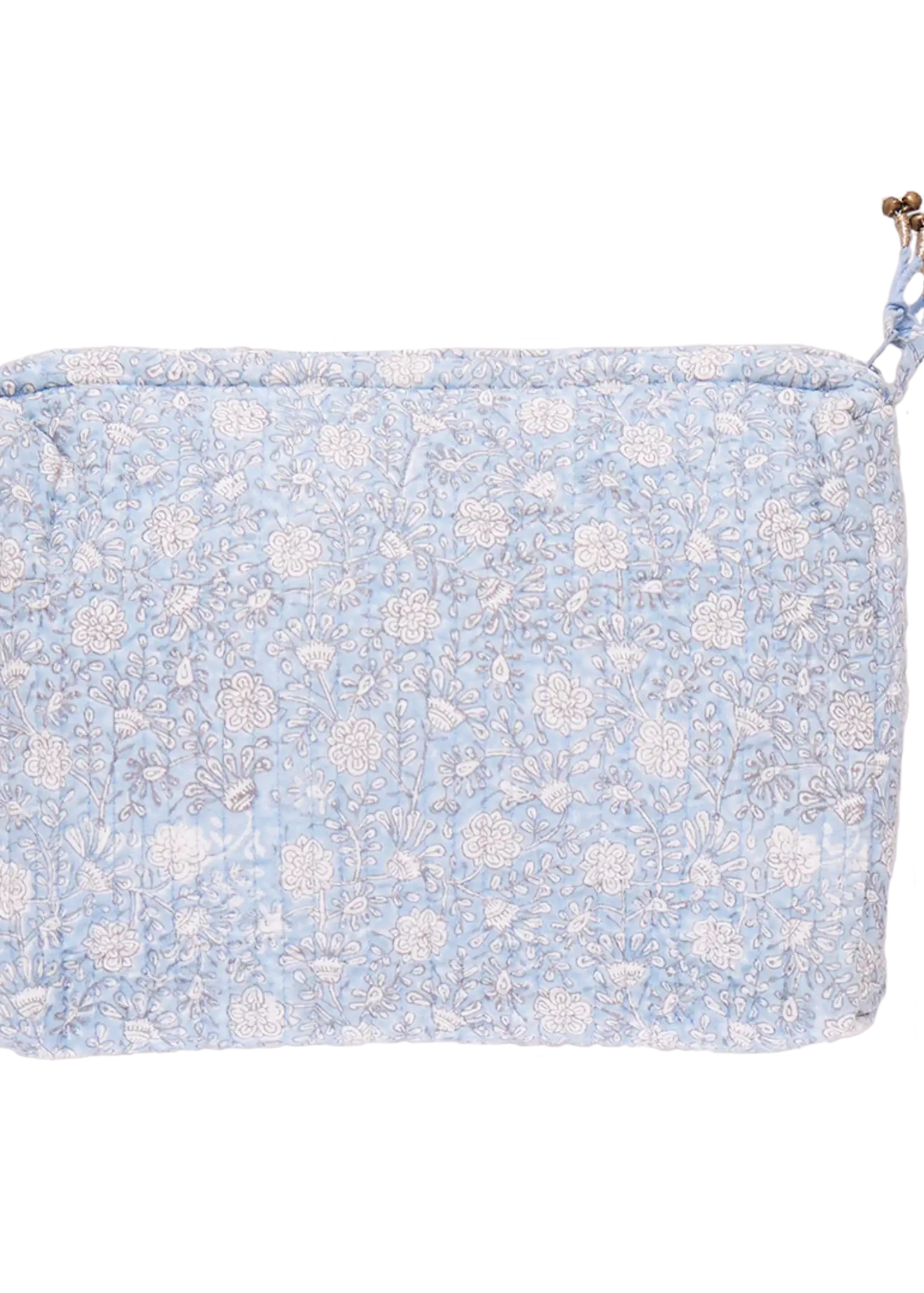 Pink Chicken large quilted pouch