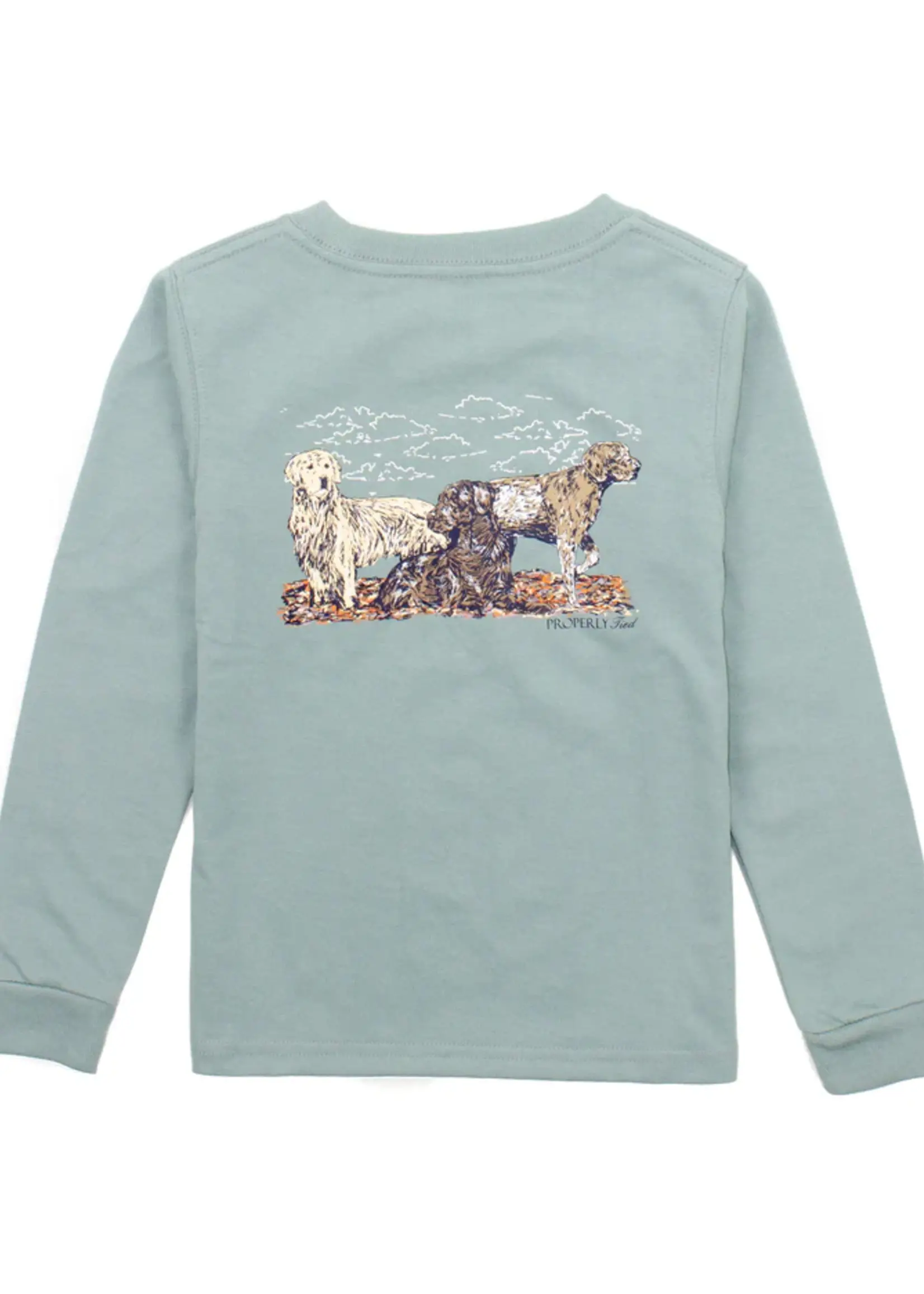 Properly Tied Boys Hunting Dogs LS