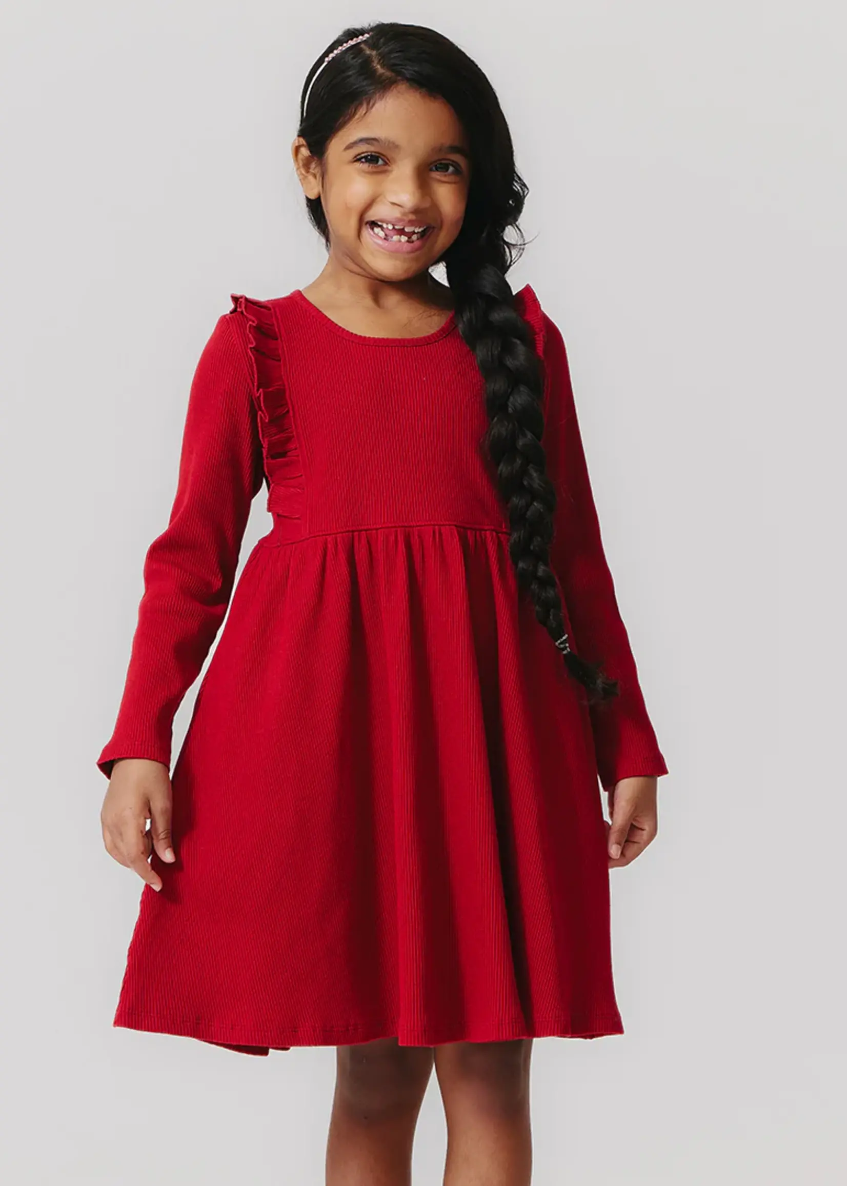 Pink Chicken girls organic kylie rib dress