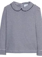 Little English Striped Peter Pan Shirt