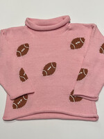 Luigi Kids Roll Neck Sweater Footballs All-Over