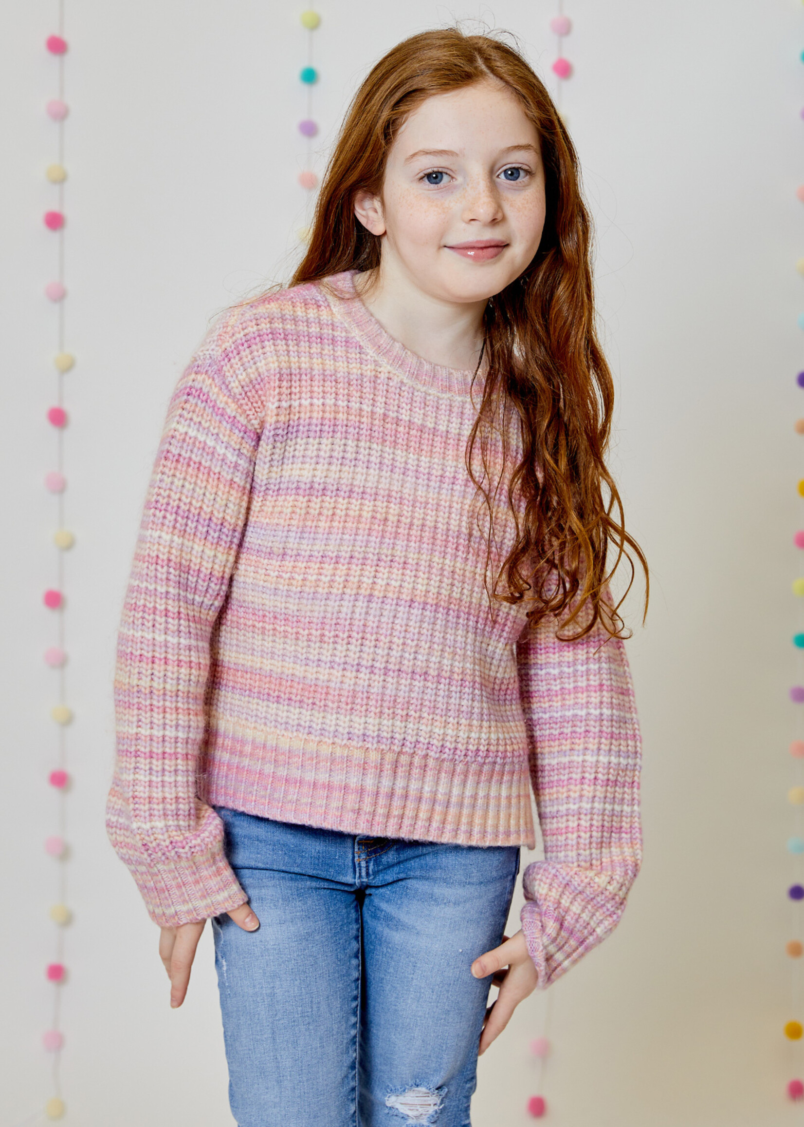 Design History L/S TOP PINK LILAC COMBO