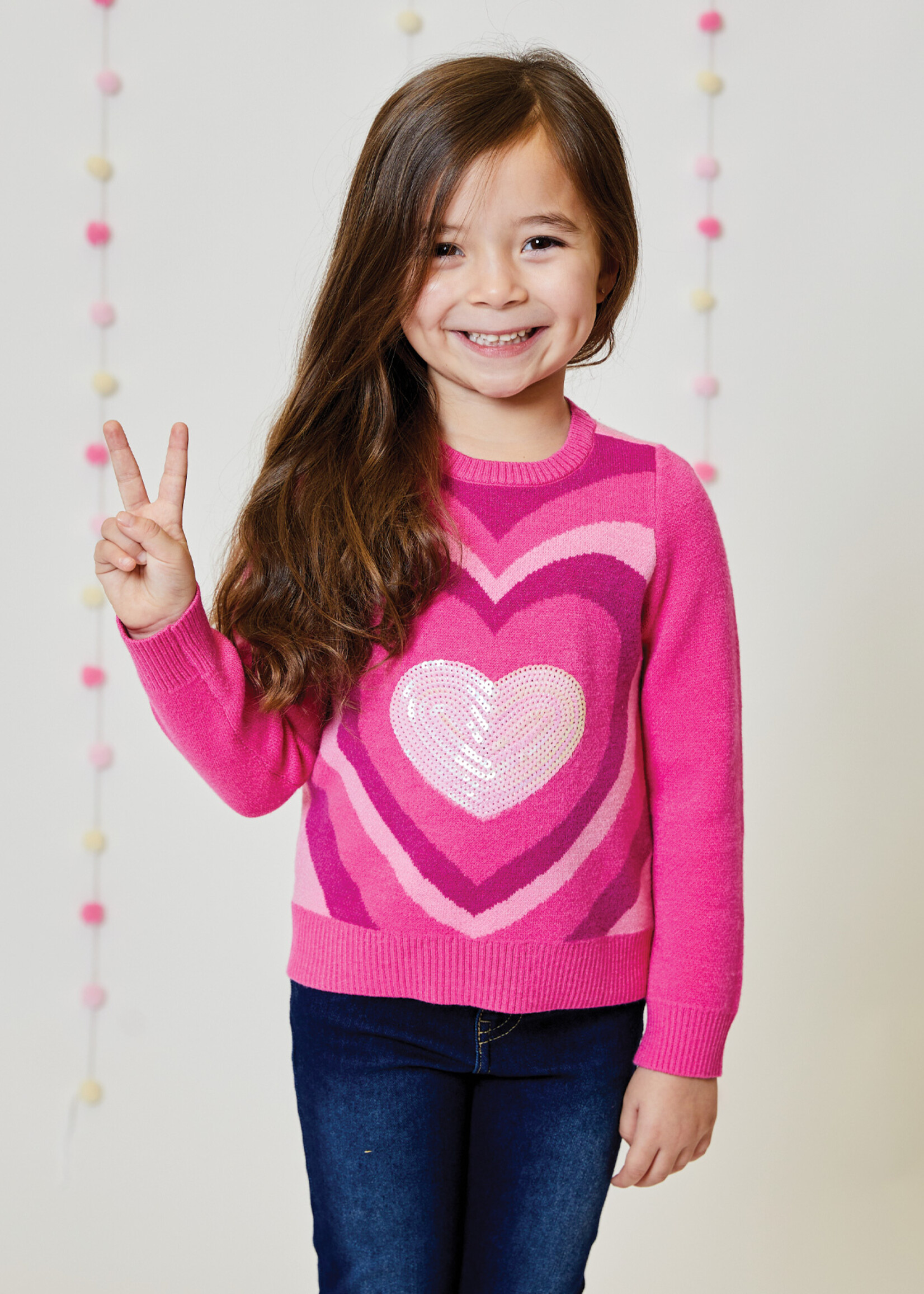 Design History L/S TOP GO GO PINK COMBO