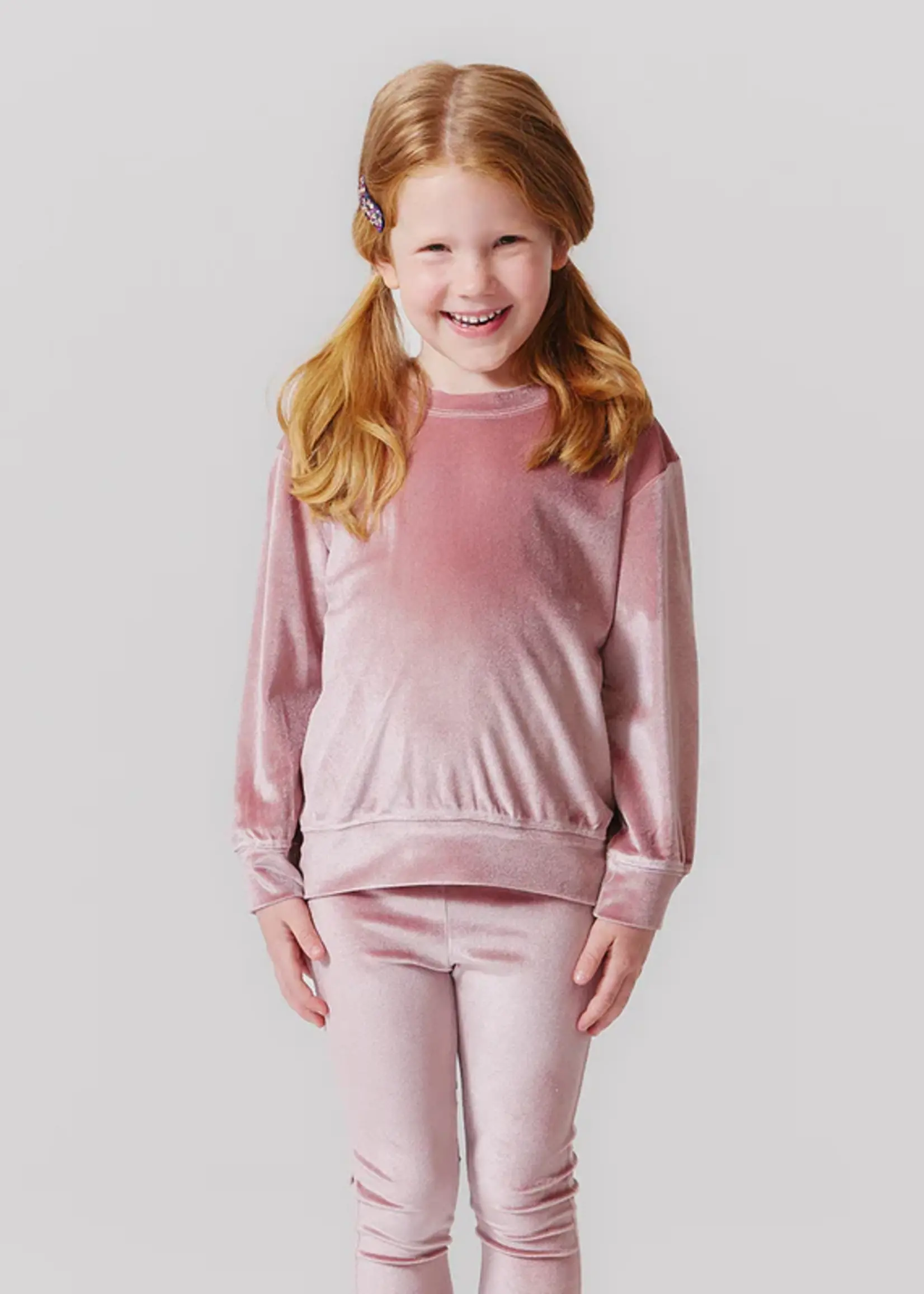 Pink Chicken girls velour sweatshirt