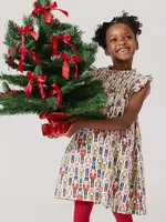 Pink Chicken girls stevie dress - vintage nutcracker