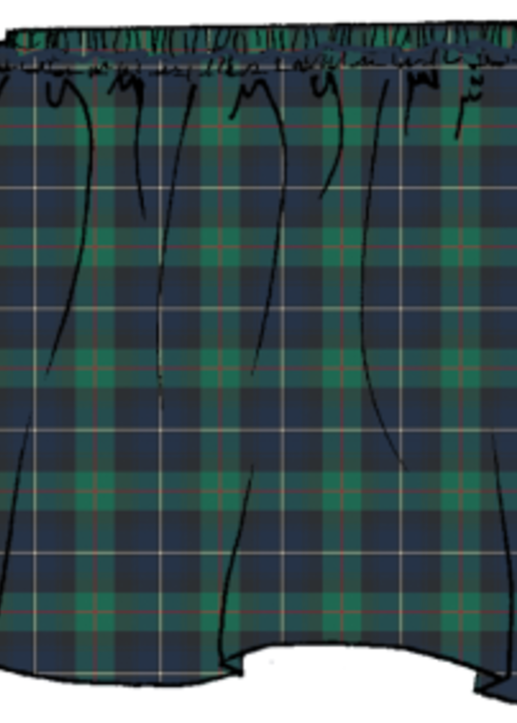 Pink Chicken girls gianna skirt - green tartan