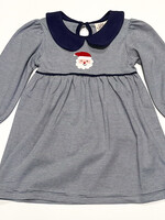 Luigi Kids L/S Stripe Santa Head Dress