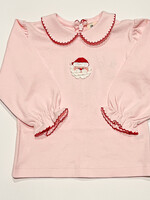 Luigi Kids Girls T-Shirt Ruffle L/S Santa Head
