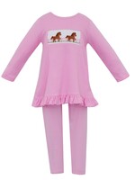 Anavini HORSES GIRL ́S-knit Tunic Set L/S