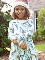 Pink Chicken girls bamboo steph dress - snow sports