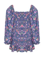Katie J NYC LAILA PRINT LS DRESS