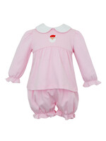 Petit Bebe Santa Face Bloomer Set L/S