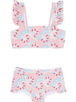 Minnow girls bluebells bandeau bikini and swim shorts