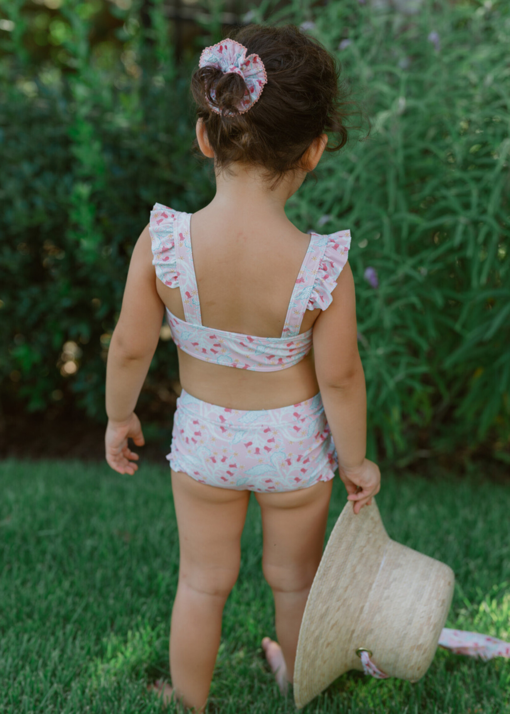 Minnow girls bluebells bandeau bikini and swim shorts