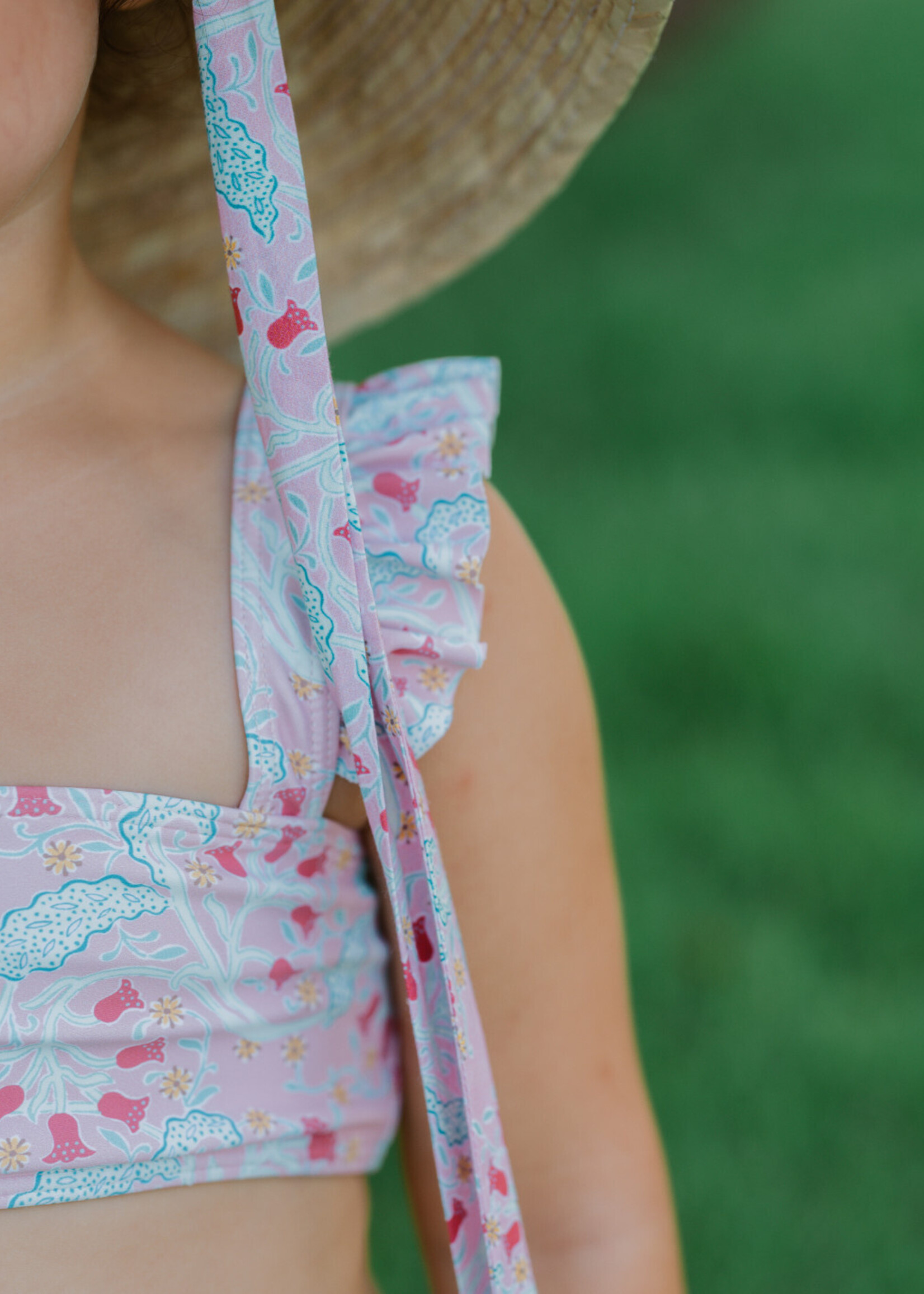 Minnow girls bluebells bandeau bikini and swim shorts