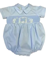 Lulu Bebe Noah Nativity Smocked Bubble